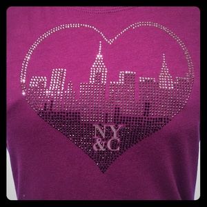 NY&C xsmall purple t-shirt NWT